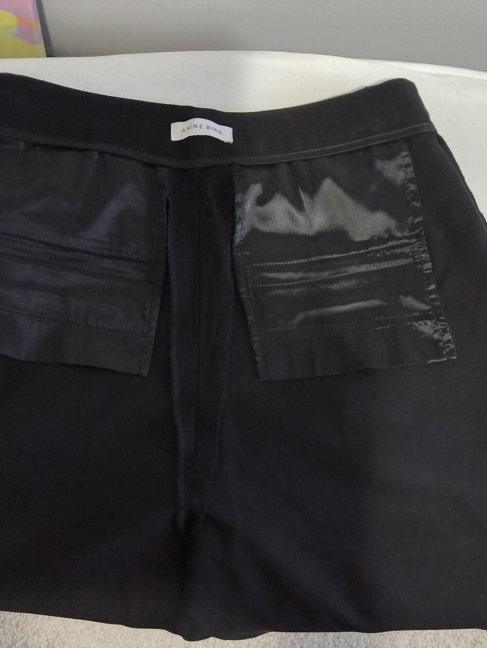 ANINE BING Black Wide Leg High Rise Pants Size 40 - Picture 4 of 16